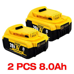 Original DCB200 20V 8000mAh Lithium Replacement Battery For Dewalt 18V