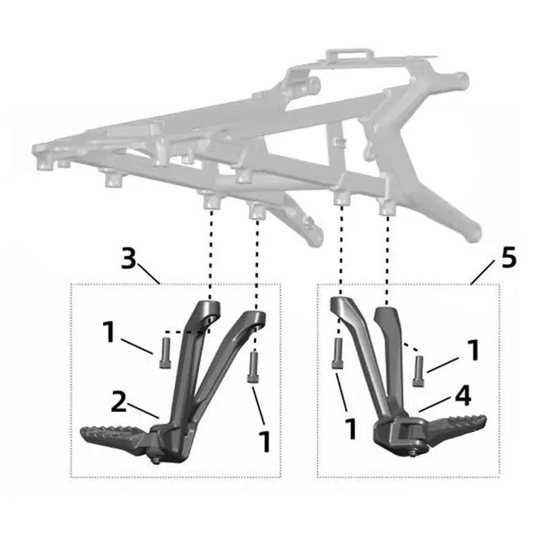 For SURRON Ultra Bee Left and Right  Rear Pedal Assemblies Original