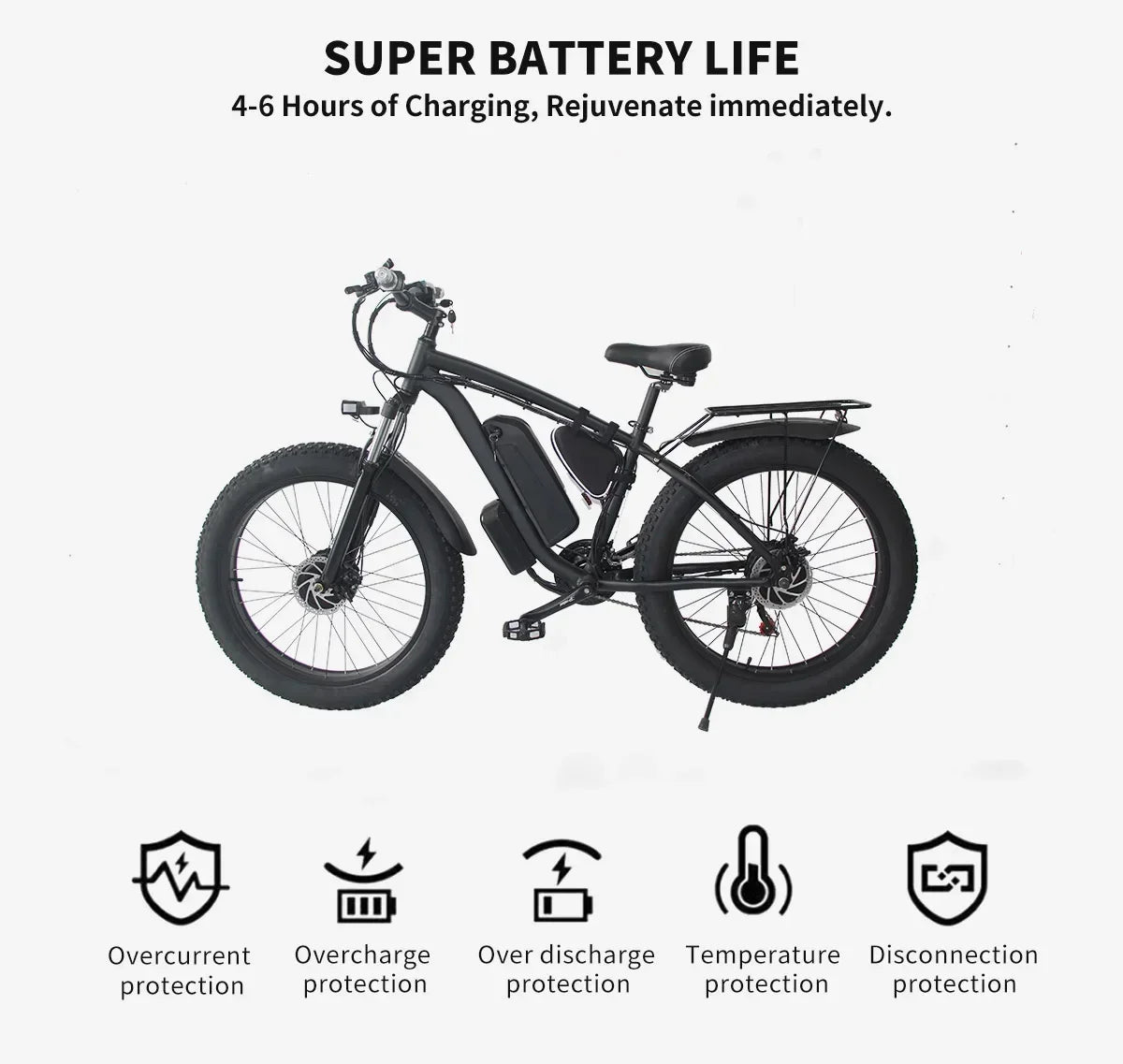 Ebike SMLRO XDC600 Pro 21 Speed Electric Bicycle 48V22.4AH 2000W Dual