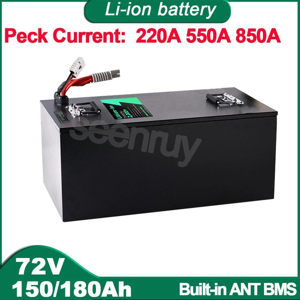 72V 150Ah 180AH Li-ion With Charger 220A 340A Lithium Polymer Battery