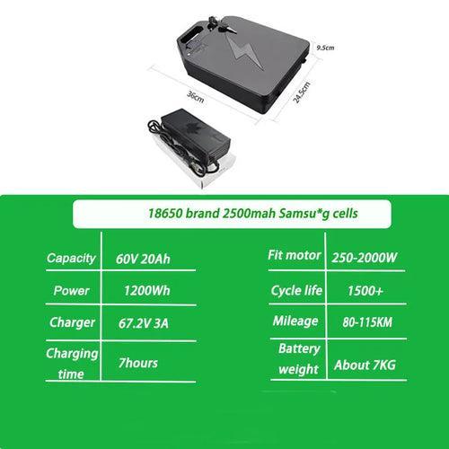 Citycoco battery 60v 20ah 30ah lithium-ion Battery For H arley