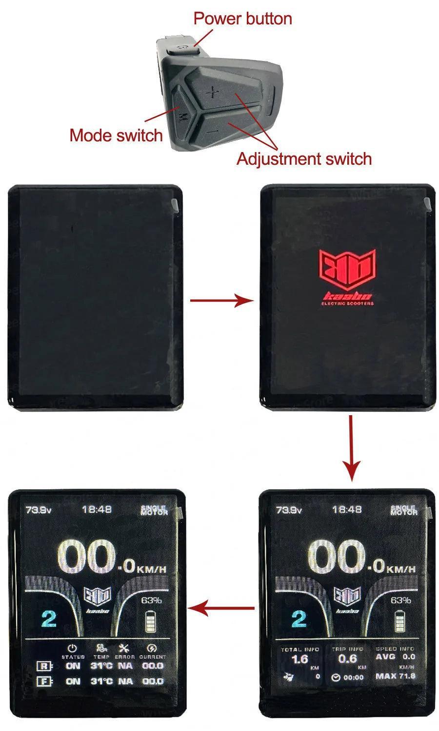 Switch for TFT Dsiplay Mode Gear Button Change Setting Switching