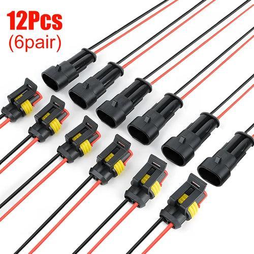 2 Pin Way Plug Waterproof Automotive Car Wire Electrical Connectors