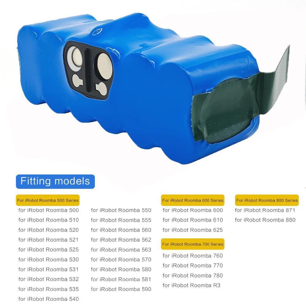 5000mAh 14.4V Li-ion Battery for iRobot Roomba 500 600 700 800 Series