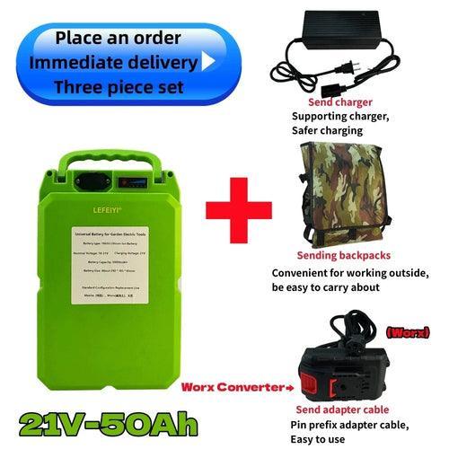 21V 50000mAh 18650 Lithium Battery Is Applicable To Electric Lawn