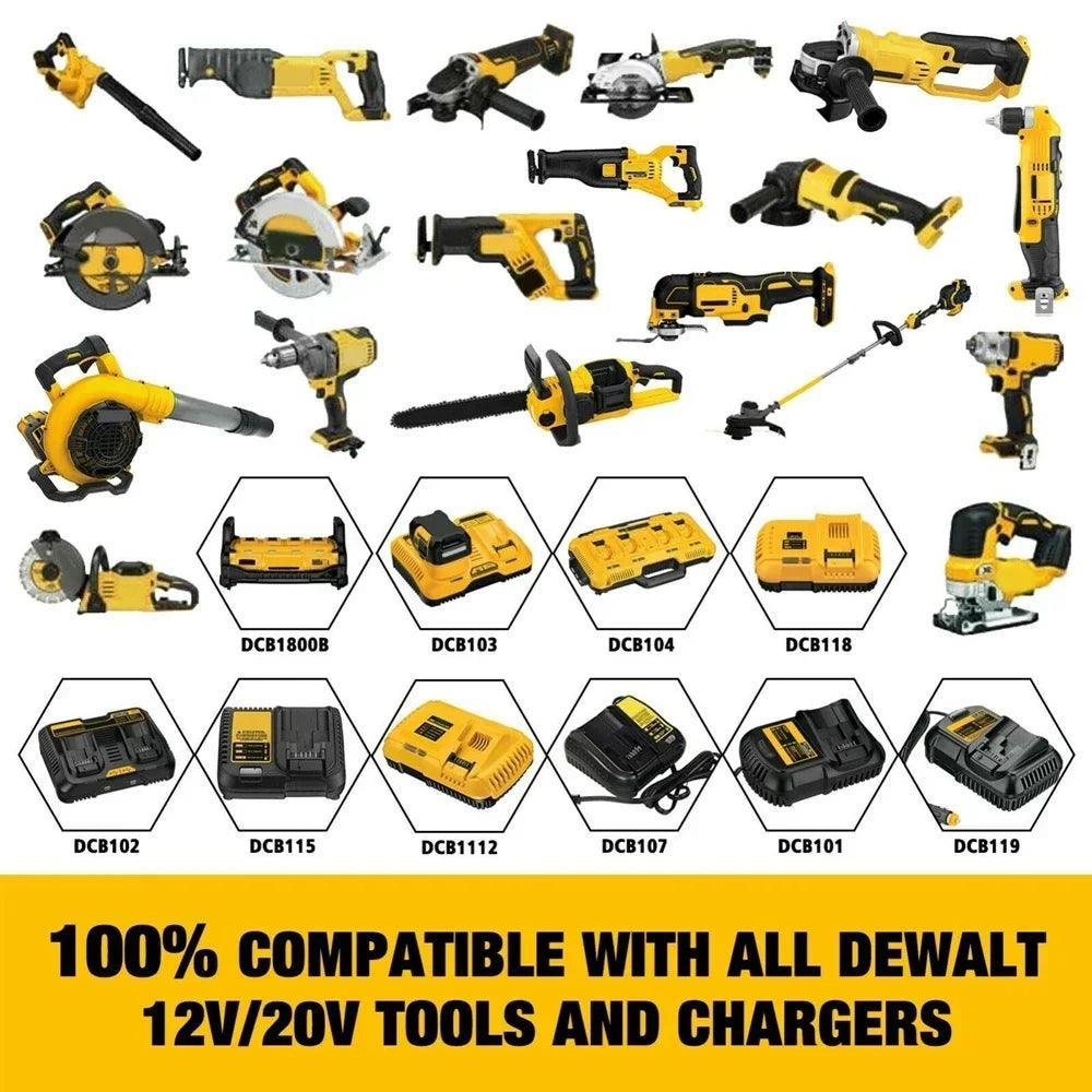 DCB200 20V Battery Compatible with dewalt power Tools 18V 12Ah