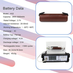 18650 Battery HG2 3000mAh 3.7V Li-Ion High Current Rechargeable Power