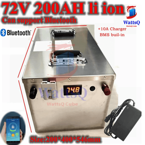 waterproof 72V 200Ah lithium ion battery li ion bluetooth BMS APP for