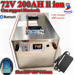 waterproof 72V 200Ah lithium ion battery li ion bluetooth BMS APP for