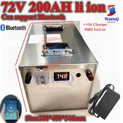 waterproof 72V 200Ah lithium ion battery li ion bluetooth BMS APP for