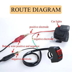 2X Universal Motorcycle Light Switch Connector ON OFF Handlebar