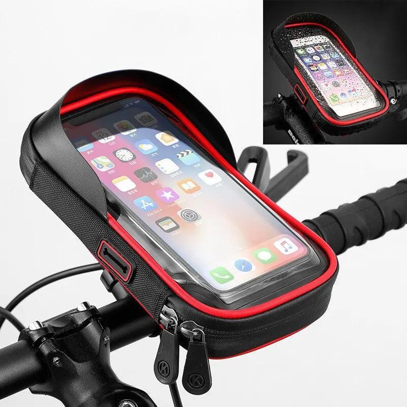 Waterproof Rainproof Bicycle Phone Holder Stand Motorcycle Handlebar
