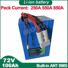 72V 100Ah Li ion With Charger Built-in 100A 220A 340A BMS Lithium