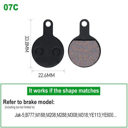 1 Pair Bicycle Disc Brake Pads Semi-Metallic Hydrauli Disc Brake Pad