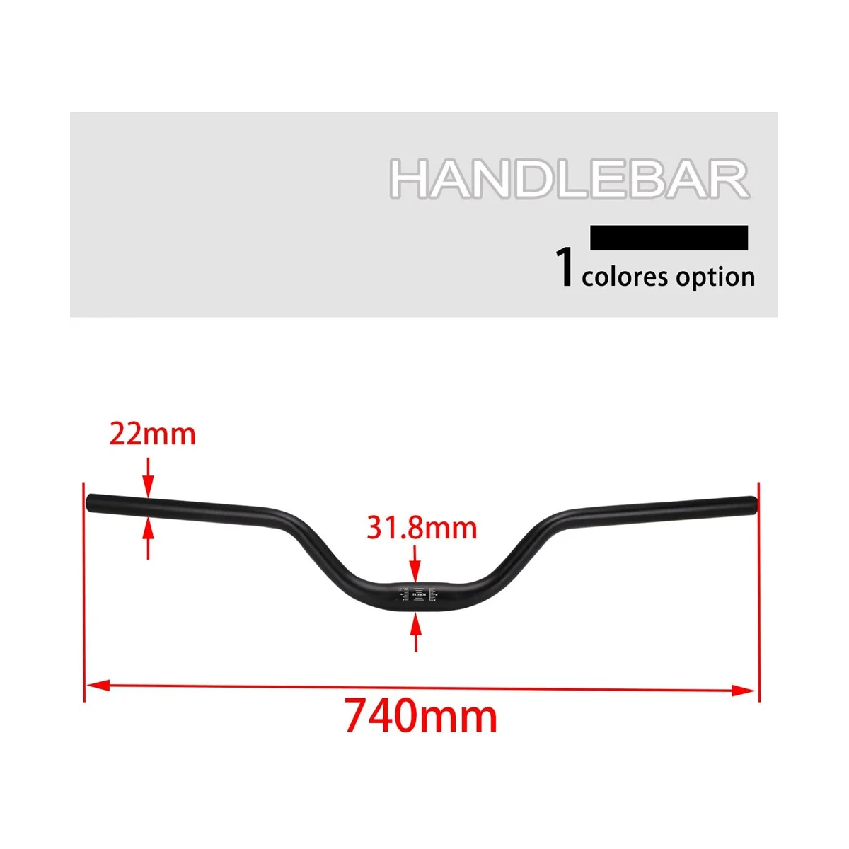 Handle Bar Heightened, Motorcycle Handlebars 7/8 Inch 22mm Aluminum