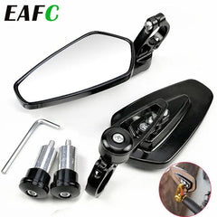 EAFC 1 Pair 7/8" 22mm  Motorcycle Rearview Mirrors Universal Scooter