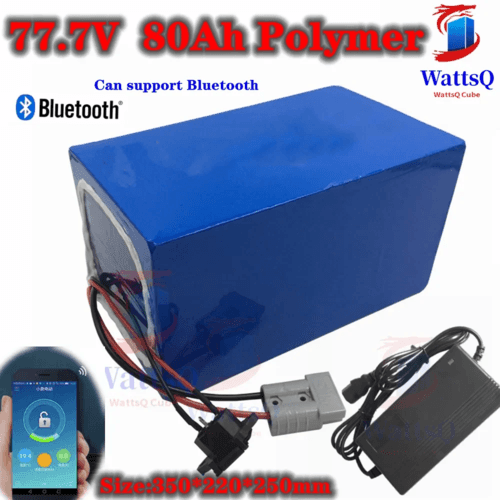 72v 21s 77.7V 80Ah li-ion with bluetooth BMS APP lithium ion for 7000w