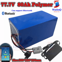 72v 21s 77.7V 80Ah li-ion with bluetooth BMS APP lithium ion for 7000w