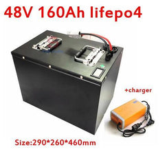 lithium 48v 160AH lifepo4 battery BMS 16S for 4800W tricycle golf cart