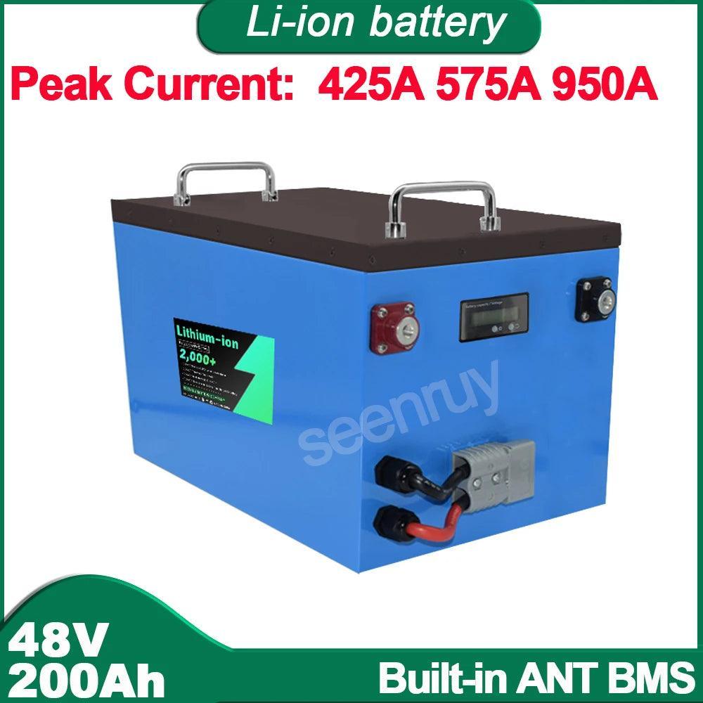 48V 200Ah Li ion With Charger 170A 230A 380A Lithium Polymer Battery