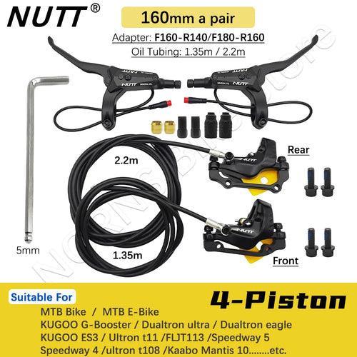 NUTT 4 Piston Y-5 Electric E-Bike Scooter Disc Brake Hydraulic Bicycle