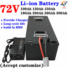 72V lithium ion battery 100Ah 120Ah 150Ah 180Ah 200Ah 260Ah 300Ah for