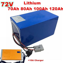 72v 70ah 80Ah 100Ah 120Ah lithium battery electric bicycle Scooter 72v