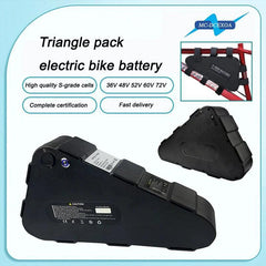 Free shipping 52v 10ah triangle electric bicycle lithium ion battery