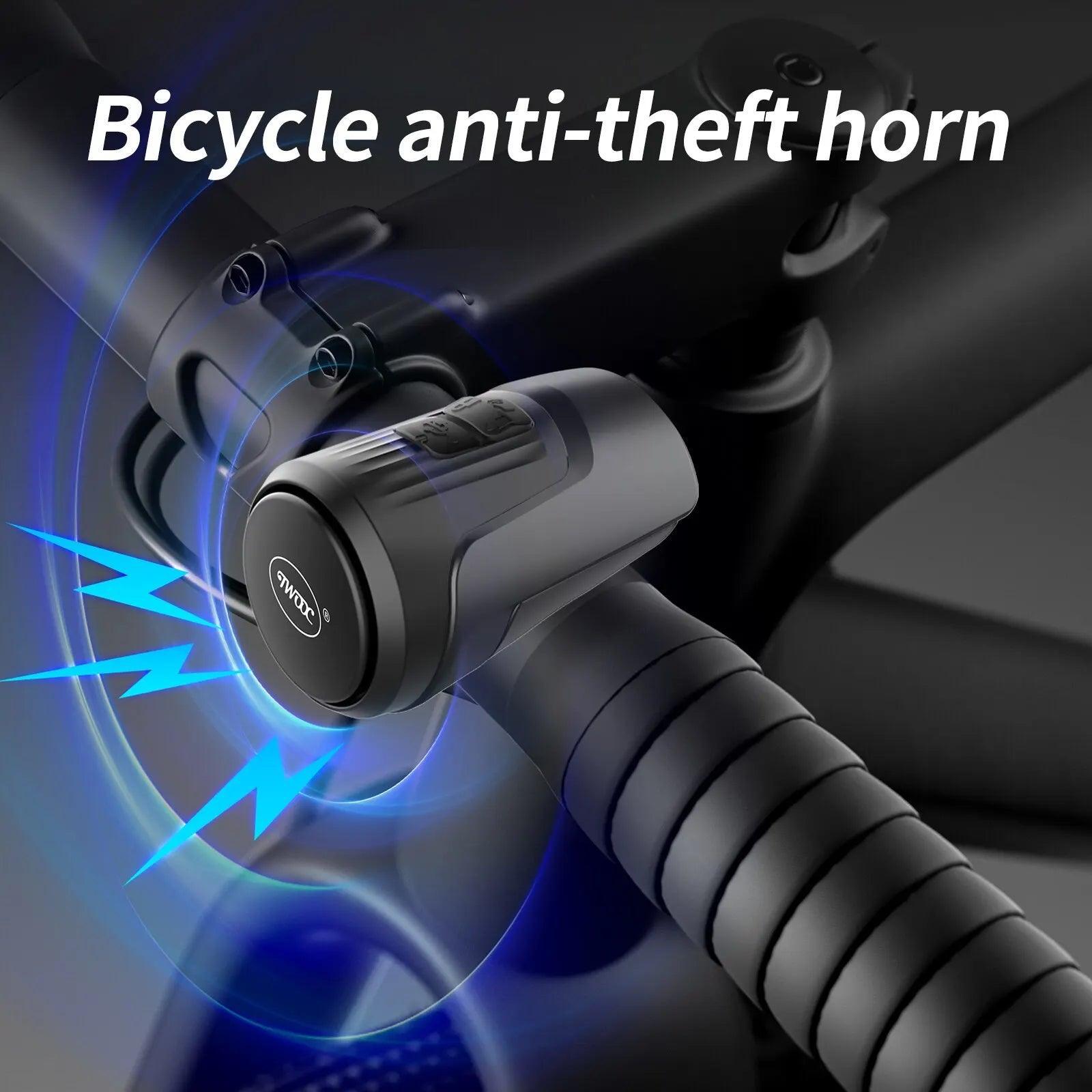 TWOOC 125dB Bicycle Electronic Bell Anti Theft Horn USB Rechargeable