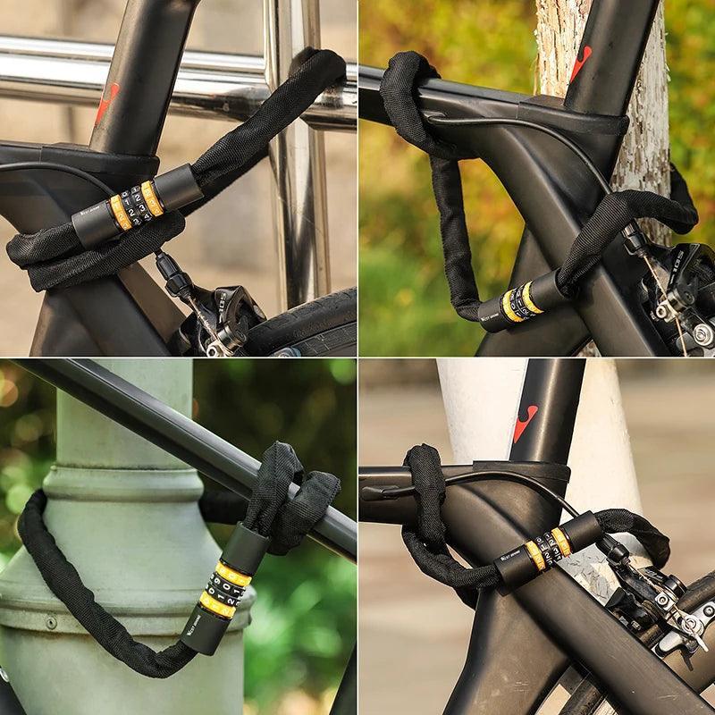 WEST BIKING Anti-theft MTB Road Bike Password Lock Portable Safety