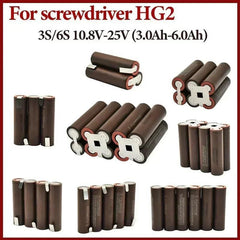 HG2 18650 3000mAh 6000mAh 20amps 3S 4S 5S 6S 8S 7.4V 12.6V 14.8V 18V