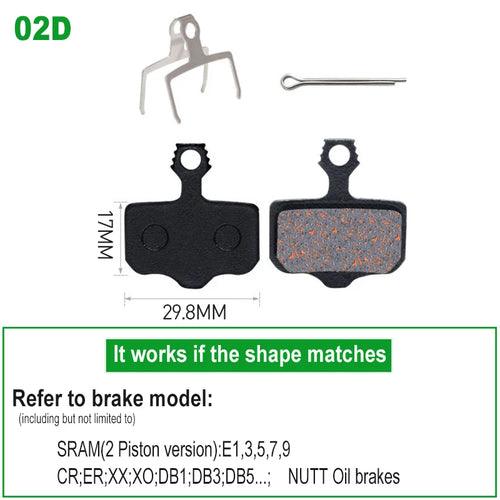 1 Pair Bicycle Disc Brake Pads Semi-Metallic Hydrauli Disc Brake Pad