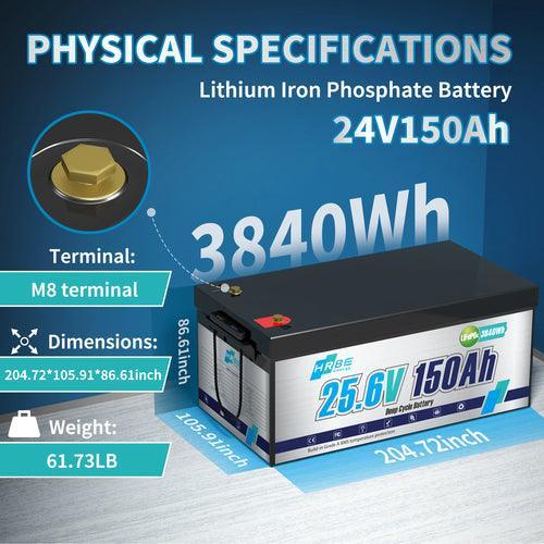 24V 50Ah 100Ah 150Ah Rechargeable 18650 Lithium Battery Pack for Solar