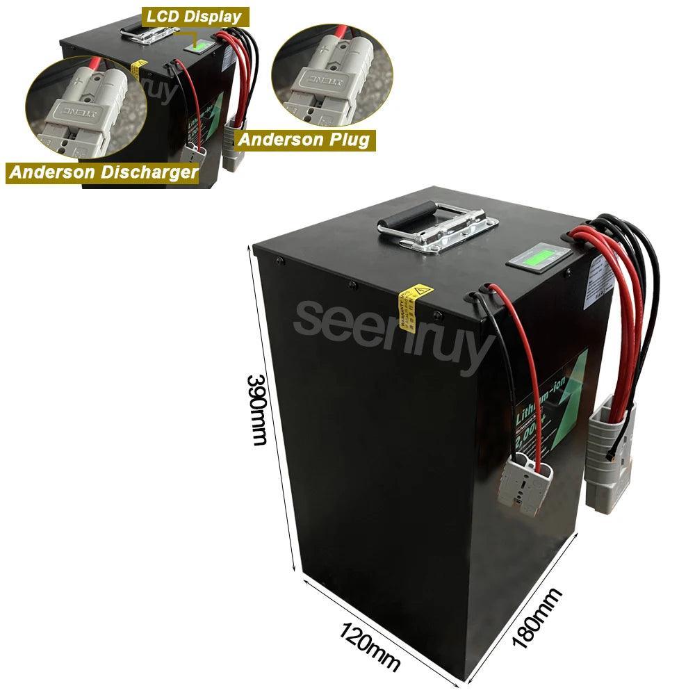 36V 100AH Li ion With Charger 230A 340A Lithium Polymer Battery