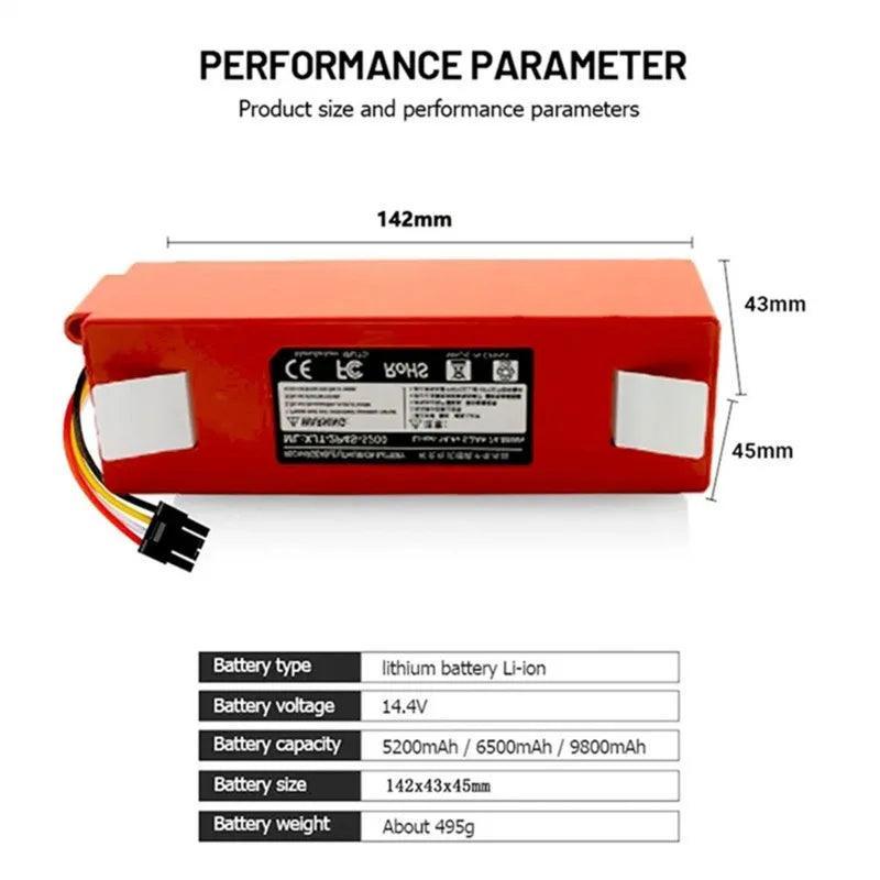 Replacement Battery for Xiaomi Roborock, Robotic Vacuum Cleaner, S55,