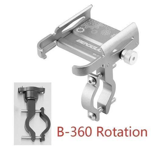 Bicycle Phone Holder 360° Rotation Aluminum Alloy MTB Bike Phone GPS