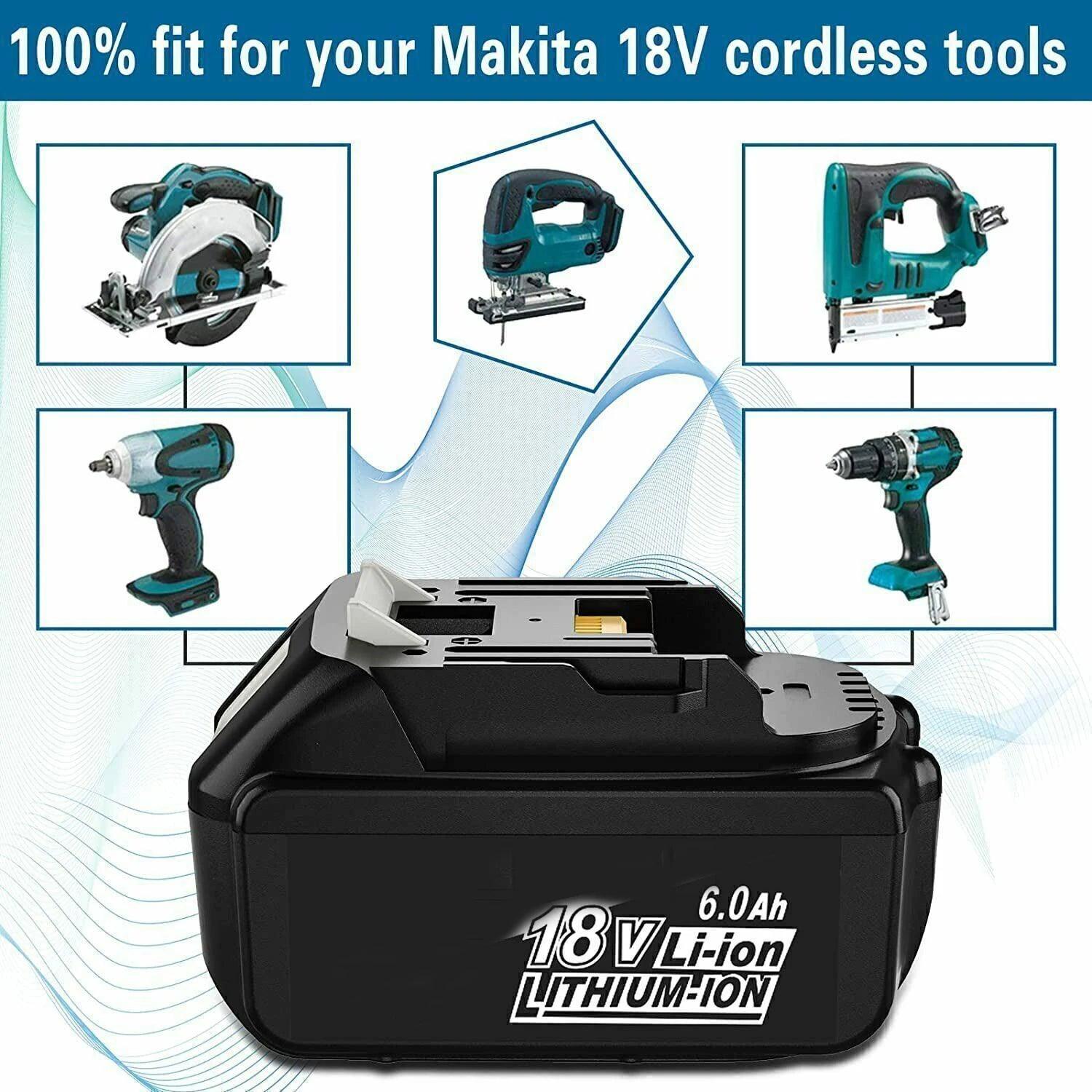 Battery 18v for makita BL1860 BL1850B BL1850 BL1840 BL1830 screwdriver
