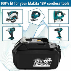 Battery 18v for makita BL1860 BL1850B BL1850 BL1840 BL1830 screwdriver