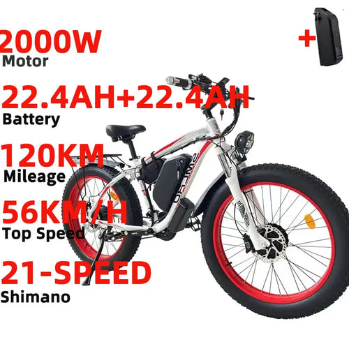 Ebike SMLRO XDC600 Pro 21 Speed Electric Bicycle 48V22.4AH 2000W Dual