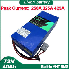 72V 40Ah Li-ion With Charger Lithium Polymer Battery Pack Perfect For