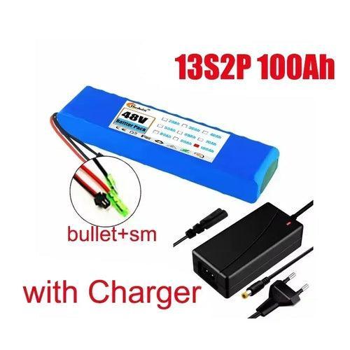 13S2P 48V batttery 100000mAh 100Ah Lithium-ion Battery Pack with 250W