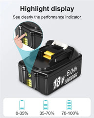 18V 6.0Ah Powerful Replacement For Makita Compatible Makita Battery