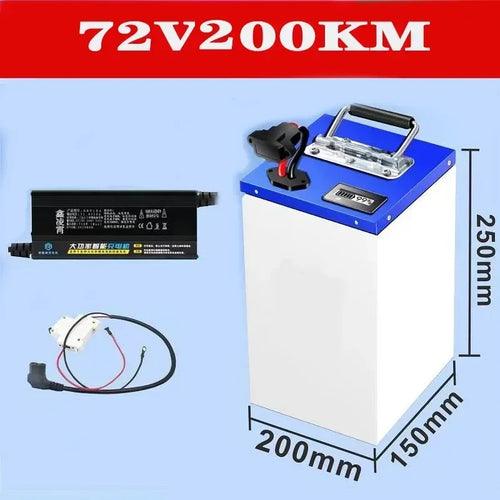 Triple lithium battery 72V, super large capacity 200km, lithium