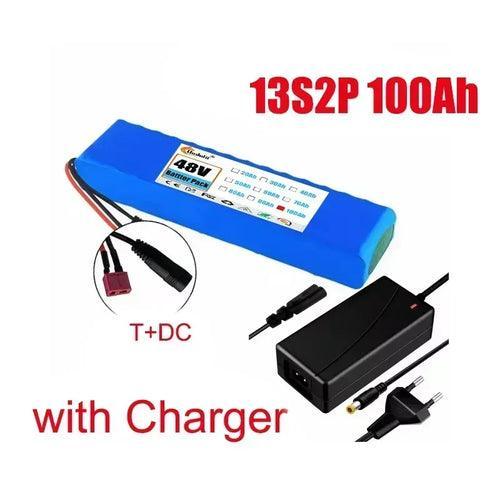 13S2P 48V batttery 100000mAh 100Ah Lithium-ion Battery Pack with 250W