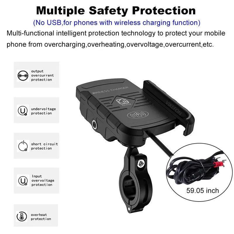 Aluminum Motorcycle Phone Holder Mount Moto Bicycle Handlebar Bracket