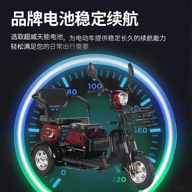 Electric tricycle, household small women's electric scooter, mini