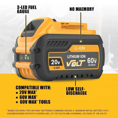 Replacement Battery For DeWalt 20V/60V MAX Li-ion Battery For DeWalt