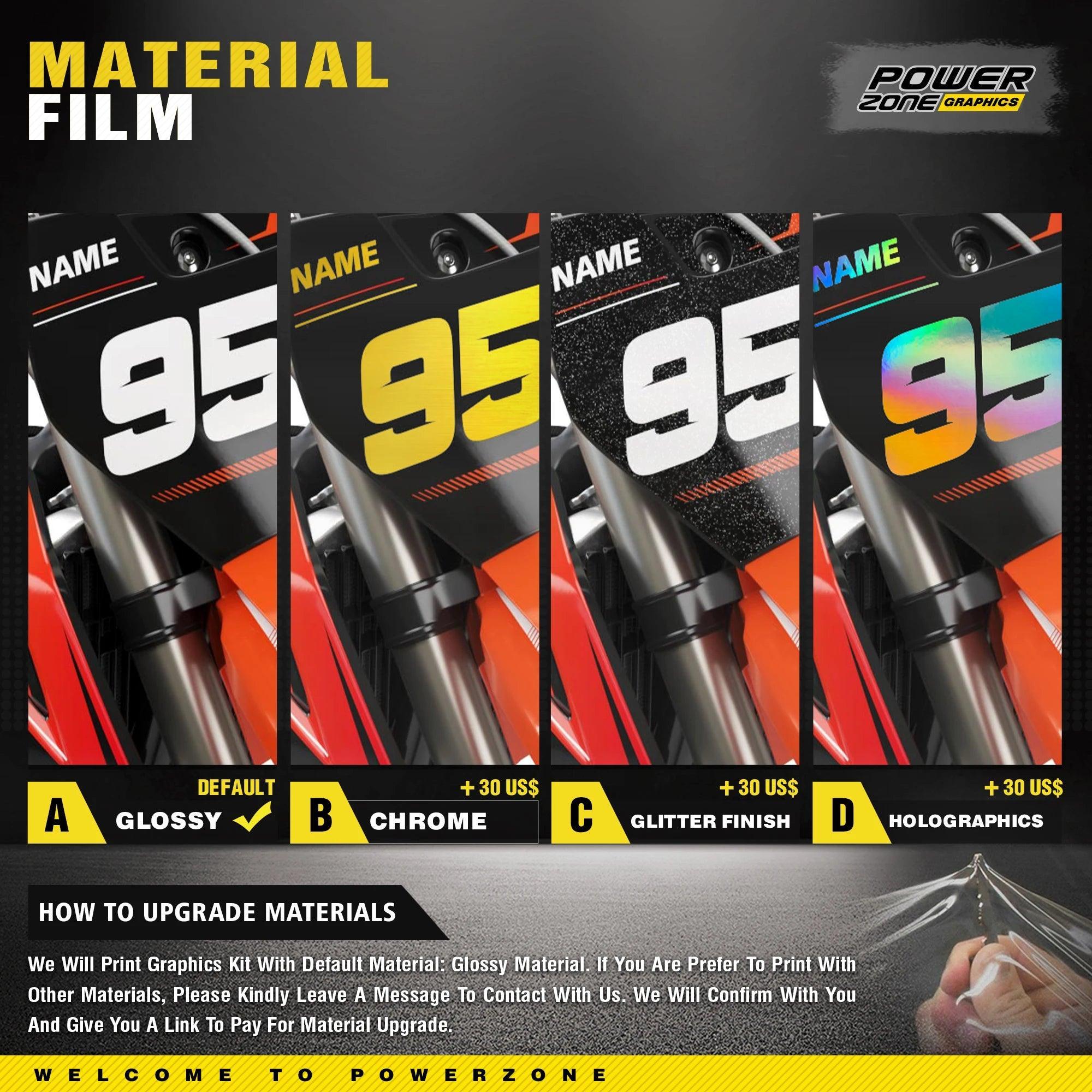 PowerZone Custom Team Graphics Background Stickers Kits For Surron