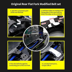 For SURRON Light Bee X S Secondary Drive Rear Flat Fork Modified Belt