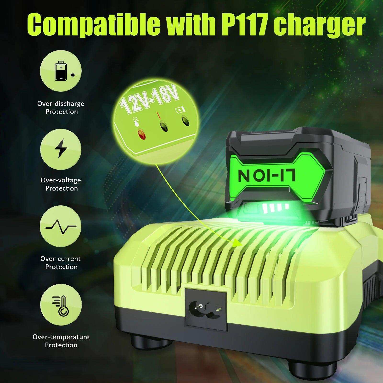 6Ah For RYOBI P108 18V One+ Plus Battery 18 Volt Lithium-Ion Power